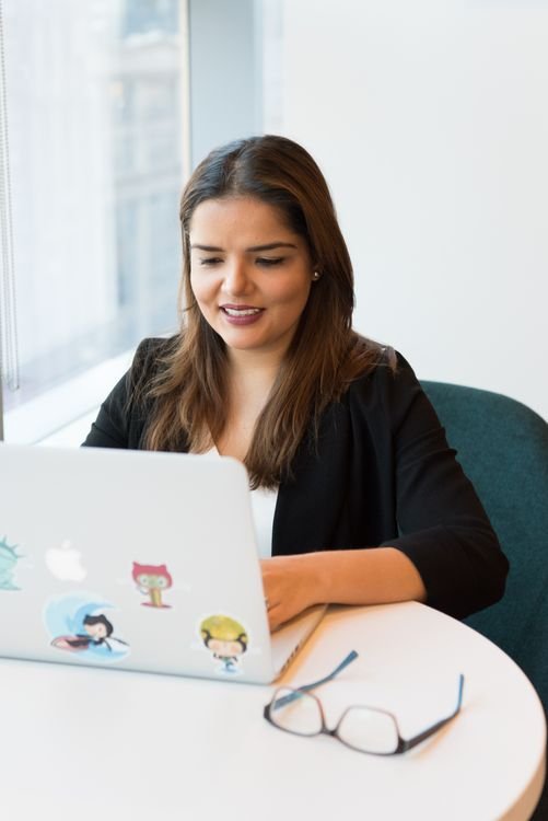 Illustrative stock photo of a professional using a laptop